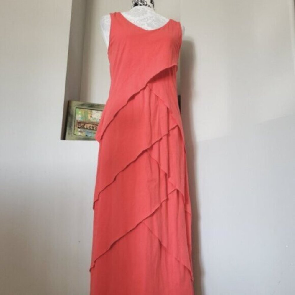 Neon Buddha Cotton Sleeveless Maxi Dress Sz Medium - Picture 6 of 9